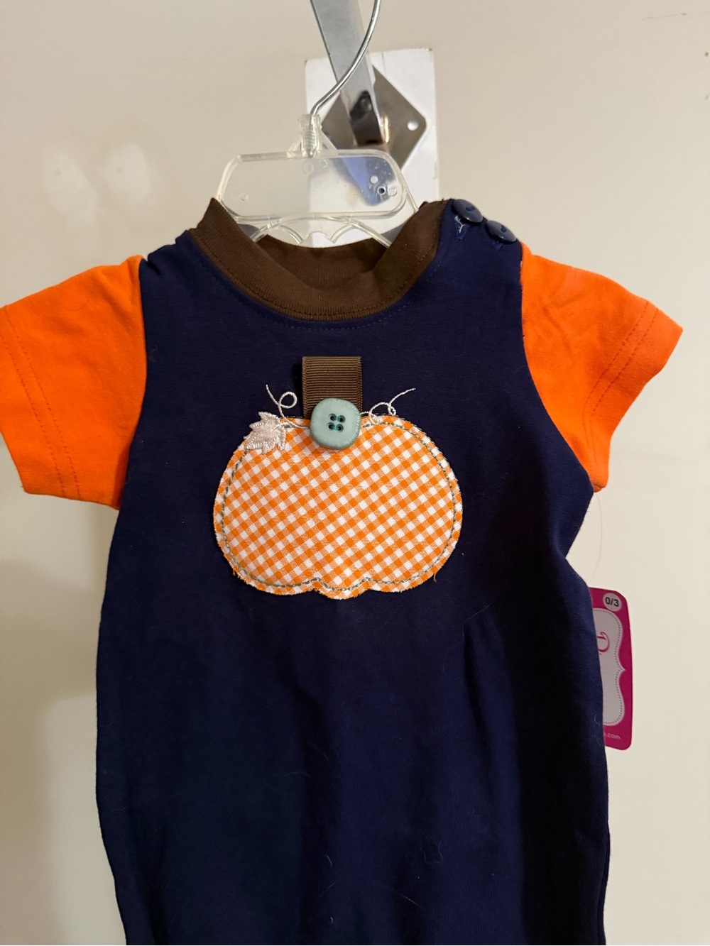 NWT Ricrac & Ruffles Pumpkin Romper - Picture 7 of 13